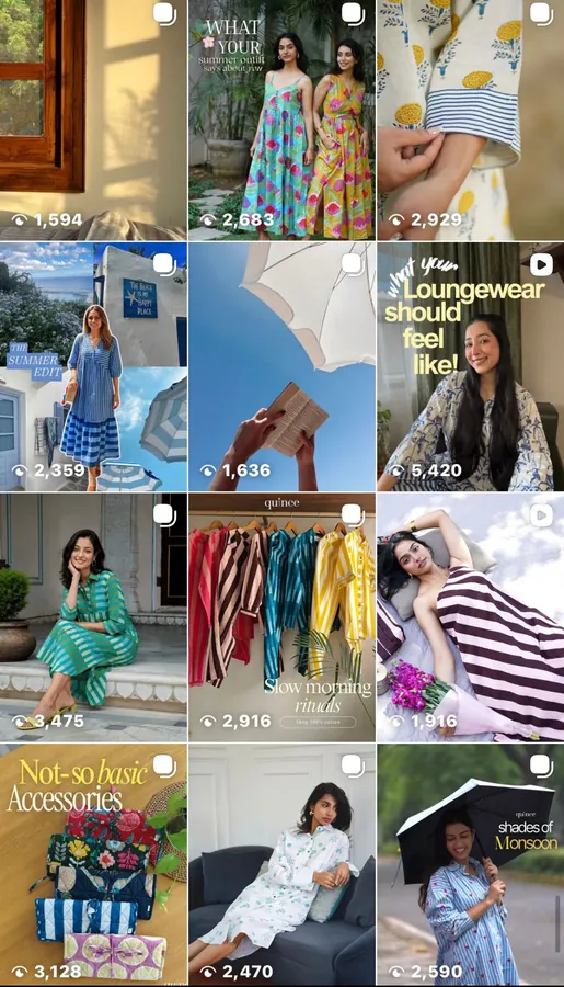 Cohesive feed for The Quince Life on Instagram
